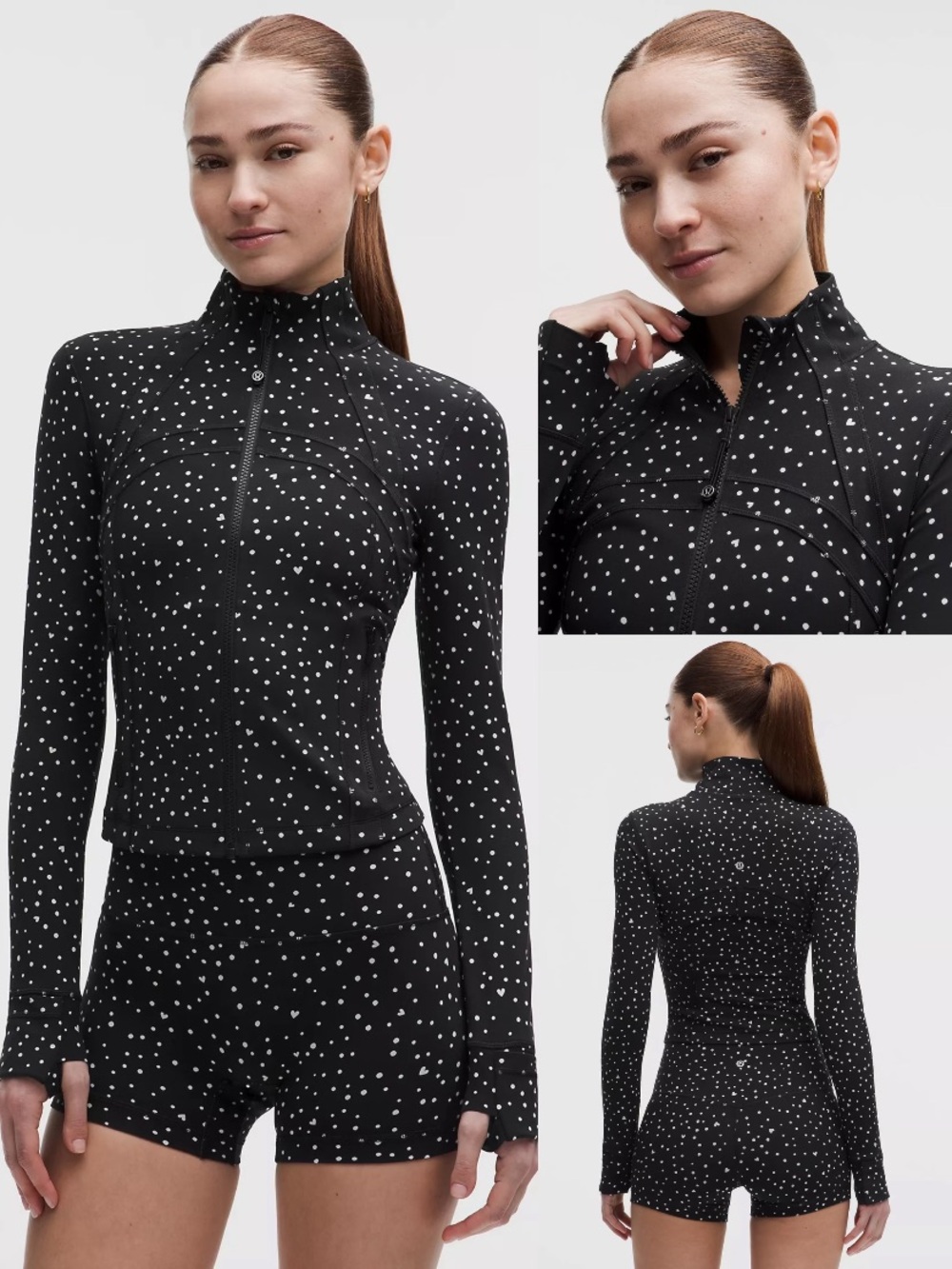 Lululemon Define cropped jacket heart scatter